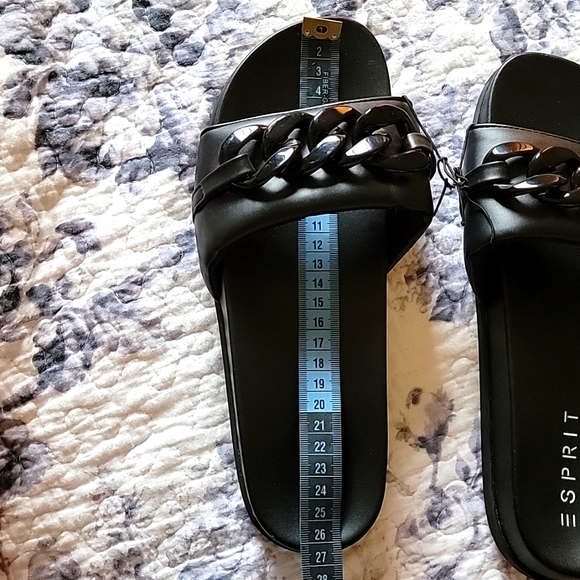 NWT Esprit Della Faux leather slide size 8,5M black. - Picture 13 of 13